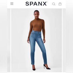 Spanx Ankle Staight Leg Jeans Vintage Indigo XL